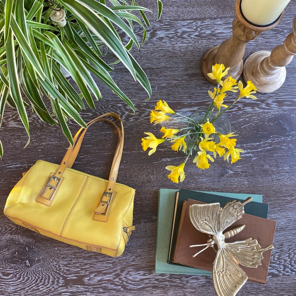 KENNETH COLE NEW YORK, Yellow Leather Handbag